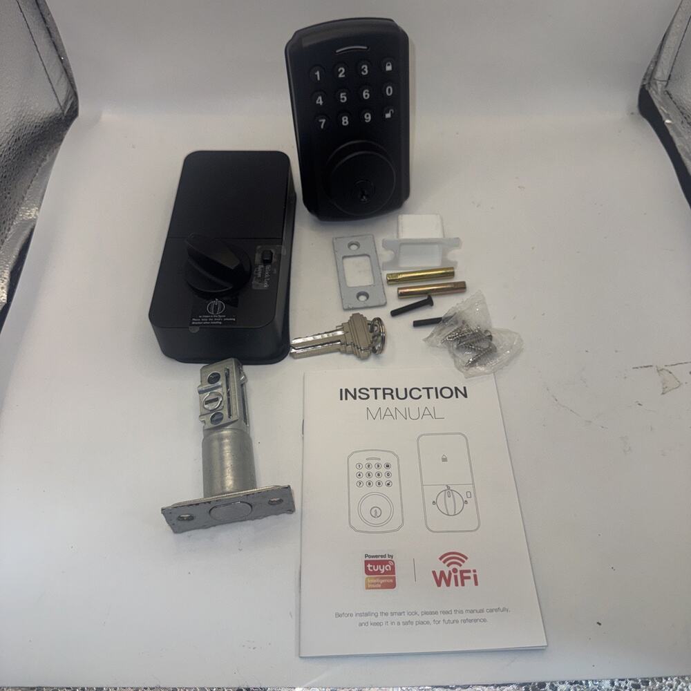 Tuya Bluetooth Smart Deadbolt Lock With Passcode Keys For Front Door